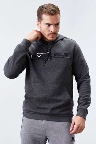 Herren Bedruckter Kapuzenpullover mit Tasche