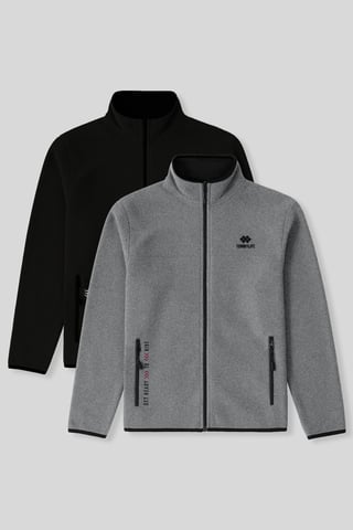Herren Plüsch Zip-Front Sweatshirt