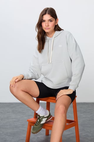 Oversized Kapuzenpullover mit Tasche