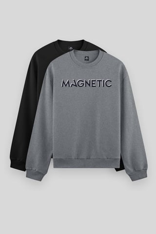 Herren Sweatshirt mit Rundhalsausschnitt und Print