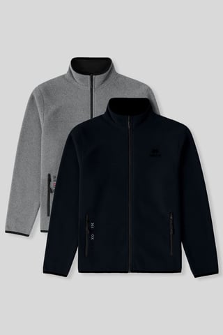 Herren Plüsch Zip-Front Sweatshirt