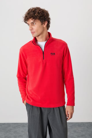 Herren Fleece Halbzip Sweatshirt