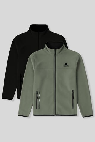 Herren Plüsch Zip-Front Sweatshirt