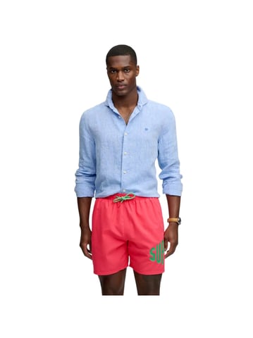 Superdry Herren-Badeanzug mit Logoprint, Größe 16