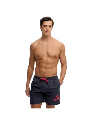 Superdry Herren-Badeanzug mit Logoprint, Größe 16