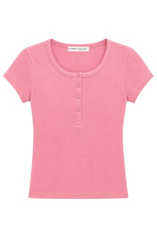 Baumwoll-Fitted Knopftanktop