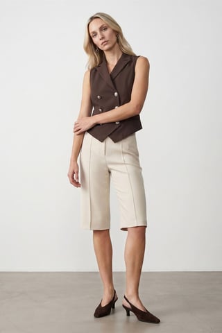 Damen Weste mit Schalkragen aus Woven