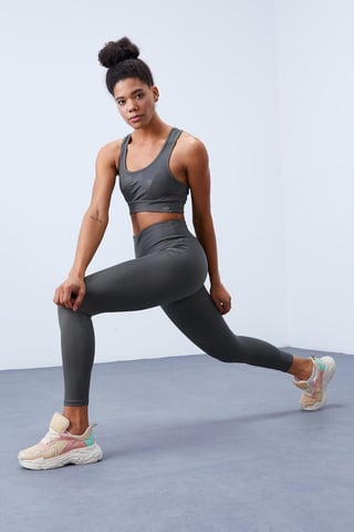 Ärmelloses Aktiveset mit Hochtaillierten Leggings