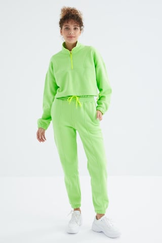 Übergroßer Fleece-Sweatshirt- und Hosenanzug