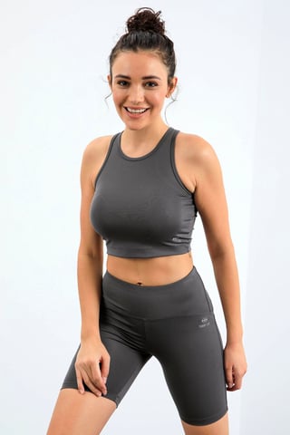 Ärmelloses Slim-Fit Aktiv-Set mit Radlerhosen