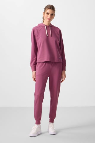Tommy Life Oversized Kapuzen-Sweatshirt- und Hose-Set - Lila