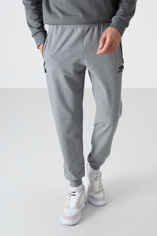 Herren Einfarbige Sweatpants mit Reißverschlusstasche