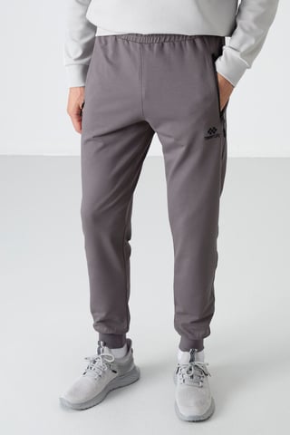 Herren Unifarbene Sweatpants mit Reißverschlusstasche