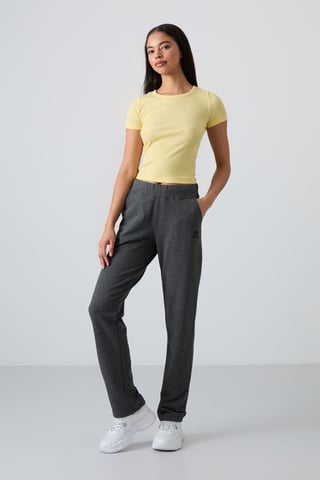Hochtaillierte gerade Sweatpants