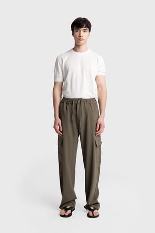 Herren Baumwoll Straight-Leg Strickhose