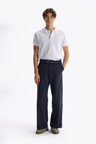 Herren Strickhose mit weitem Bein und Gürtel