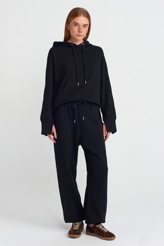 Damen Fleece-Jogginghose mit weitem Bein