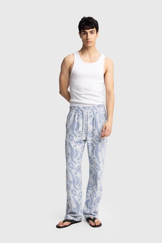 Herren Baumwoll Blumenmuster Strickhose