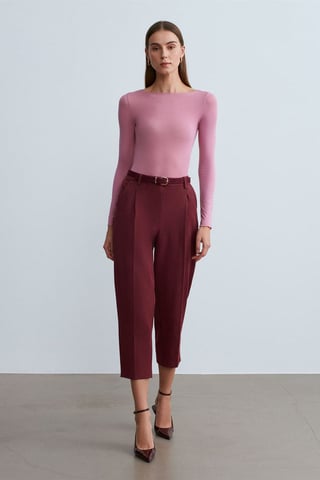 Gürtel-Capri-Zigarettenhose