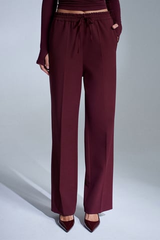 Damen gerade Schnitt Crepe-Hosen