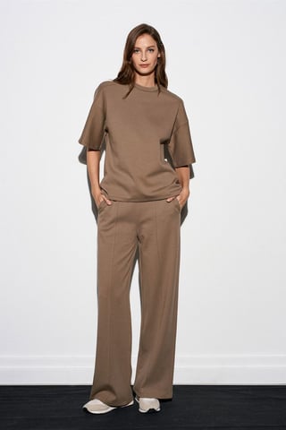 Weite Strickhose
