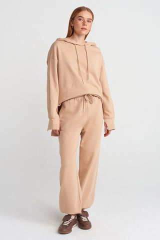 Damen Fleece-Jogginghose mit weitem Bein