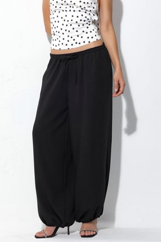 Weite Woven-Hosen mit Kordelzugbund