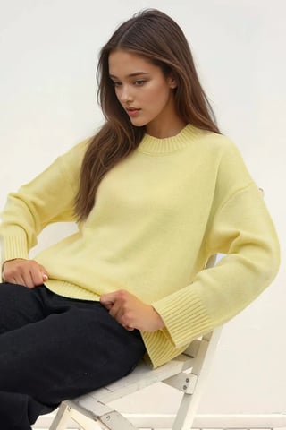Rundhals Gemütlicher Pullover