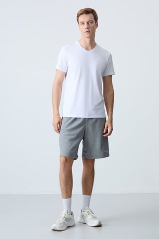 Tommy Life Herren Jersey-Shorts, Regular Fit - Grau