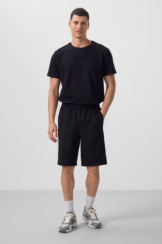 Übergroße Baumwollmischung Strickshorts
