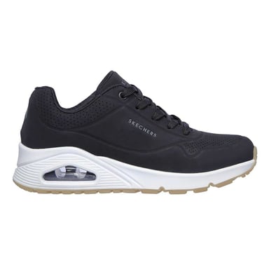 Skechers - "Uno Stand On Air" Sneaker für Damen, Keilabsatz (Schwarz/Weiß)