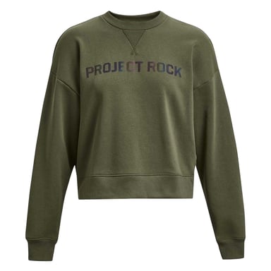 Under Armour - "Project Rock" Sweatshirt für Damen, Rückseitiger Aufdruck (Grün)