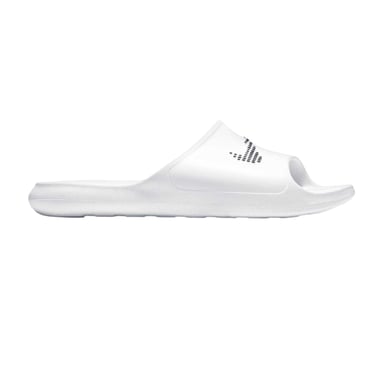 Nike - "Victori One" Swoosh Badesandale für Herren (Weiß/Schwarz)
