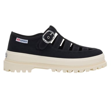 Superga - "3541 Alpina Gurkha" Fischer Sandalen für Damen (Schwarz/Naturweiß)
