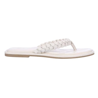 Dune London - Sandalen für Damen, Zehentrenner, Flach (Ecru)