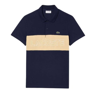 Lacoste - Poloshirt für Herren, Stretch, Piqué (Marine/Beige)