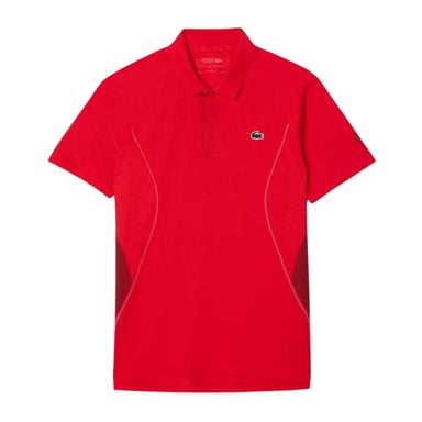 Lacoste - "Tennis x Novak Djokovic" Poloshirt für Herren, Regulär (Rot)