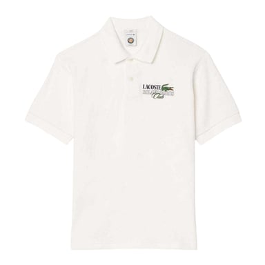 Lacoste - "Roland Garros Edition" Poloshirt für Herren/Damen Unisex, Frottee, Tennis (Cremefarbe)