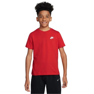 Nike - "Futura" T-Shirt für Kinder, Regulär (Rot/Weiß)