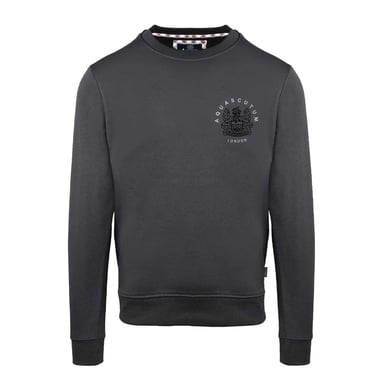 Aquascutum - Sweatshirt für Herren, Rundhalsausschnitt, Langärmlig (Schwarzgrau)