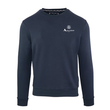 Aquascutum - Sweatshirt für Herren, Rundhalsausschnitt, Regulär (Marine)
