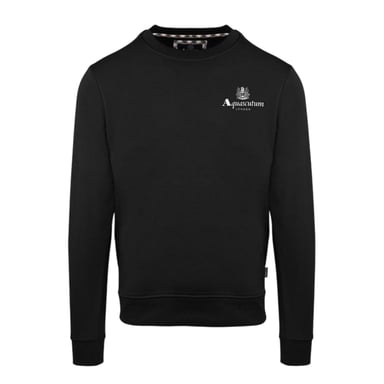 Aquascutum - Sweatshirt für Herren, Rundhalsausschnitt, Langärmlig (Schwarz)