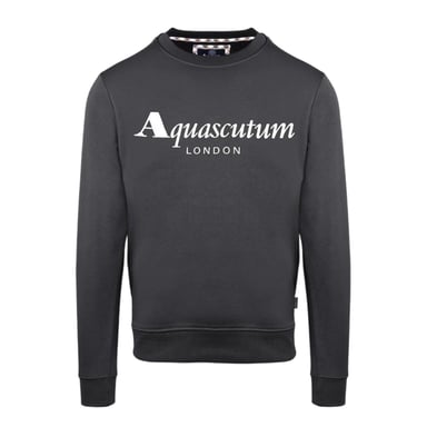 Aquascutum - Sweatshirt für Herren, Rundhalsausschnitt (Schwarzgrau)