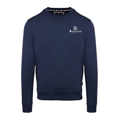 Aquascutum - Sweatshirt für Herren, Rundhalsausschnitt, Langärmlig (Marine)