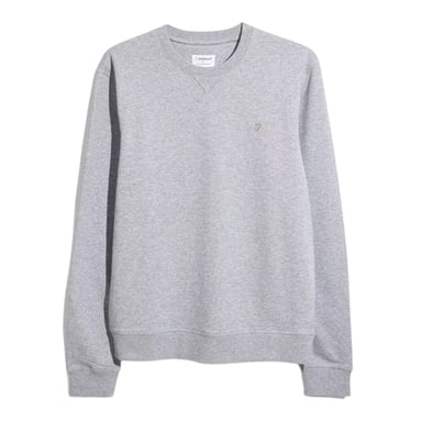 Farah - Sweatshirt für Herren, Rundhalsausschnitt, Bio-Baumwolle (Grau meliert)