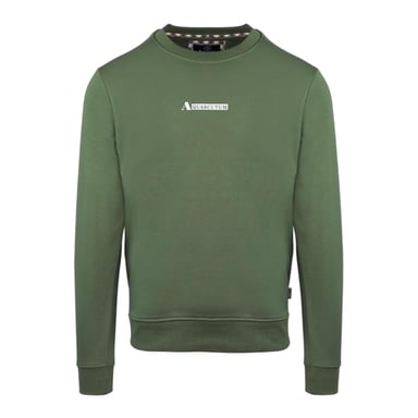 Aquascutum - Sweatshirt für Herren, Gerippter Kragen, Baumwollmischung, Regulär (Militärgrün)