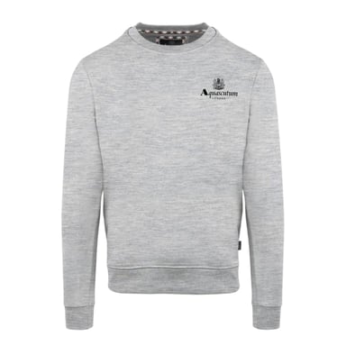 Aquascutum - Sweatshirt für Herren, Rundhalsausschnitt, Langärmlig (Grau)
