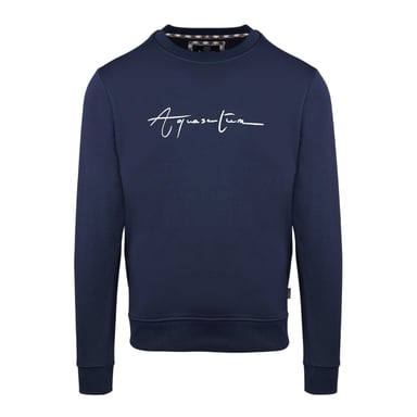 Aquascutum - Sweatshirt für Herren, Rundhalsausschnitt, Regulär (Marine)