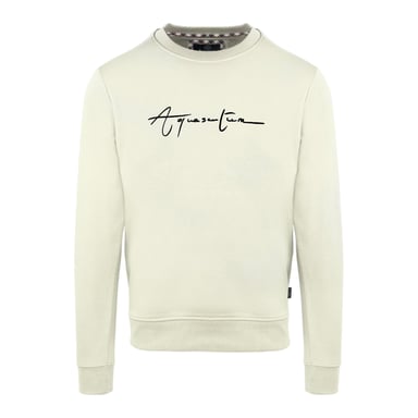 Aquascutum - Sweatshirt für Herren, Rundhalsausschnitt, Regulär (Butterfarben)