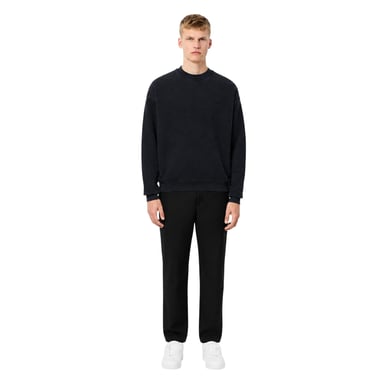 Lacoste - Sweatshirt für Herren/Damen Unisex, Fleece, lose Passform (Schwarz)